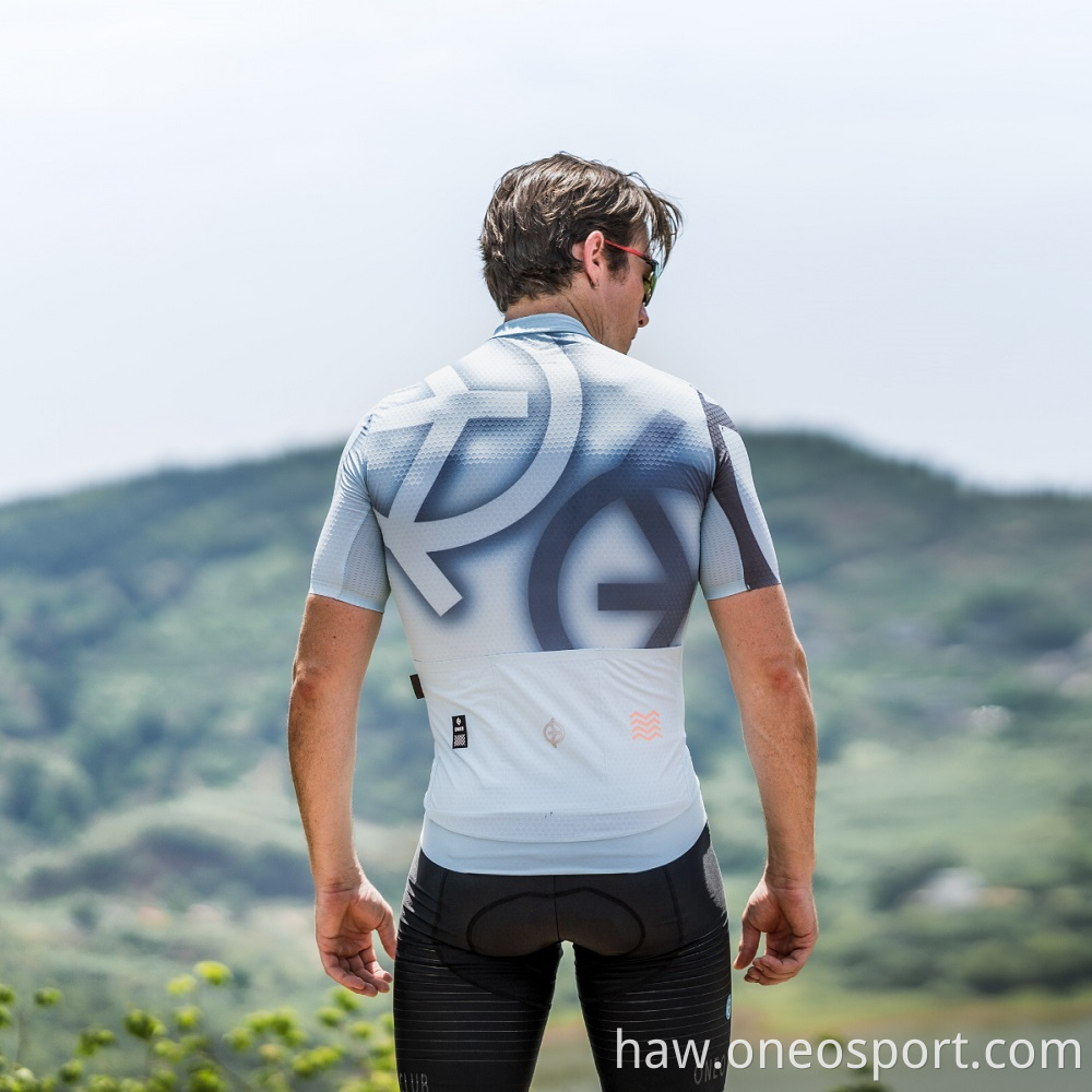 ʻO ka pīhoihoi pōkole pōkole Short Sleeve Cycling Jersey Mens